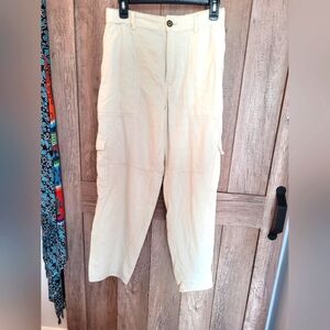 Anthropologie Pilcro Linen Blend cargo pants, size small
